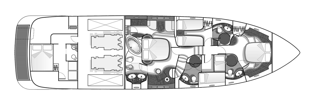Azimut 68E Lower Deck
