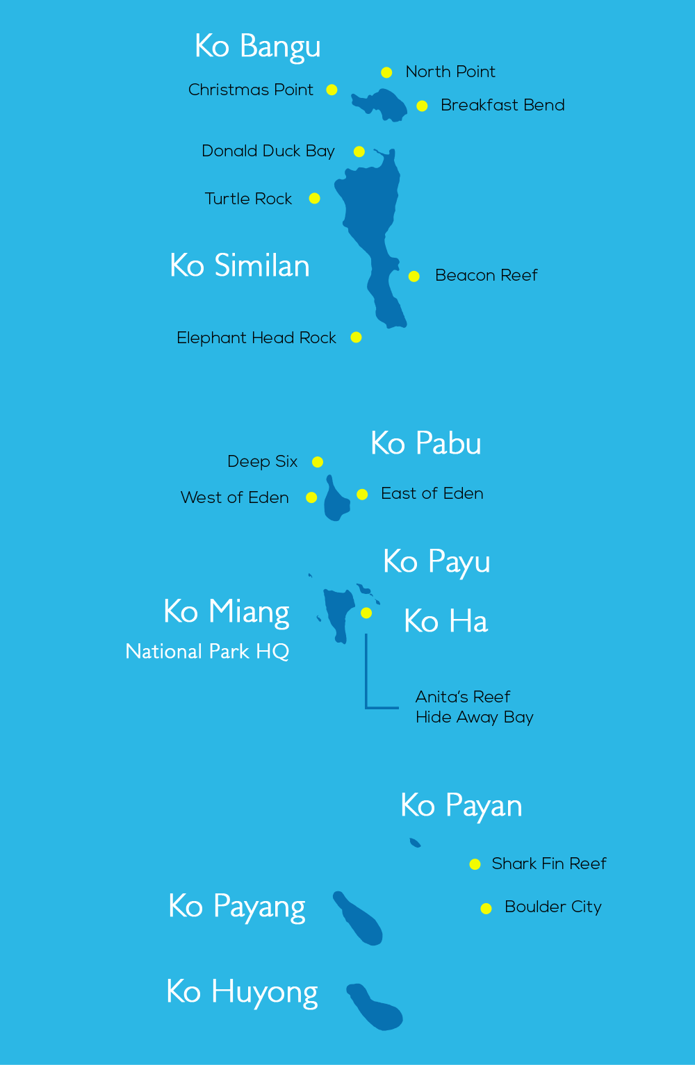 Map Similan Islands